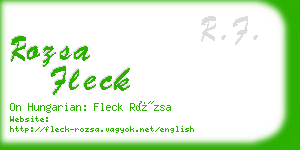 rozsa fleck business card